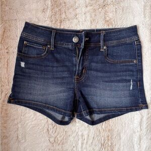 Brody Jeans Women's Dark Blue Denim Jean Shorts - Mid Rise